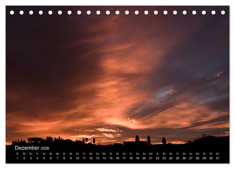 Produktbild: Traumblicke Toskana - Licht, Land, Leben (Tischkalender 2026 DIN A5 quer), CALVENDO Monatskalender