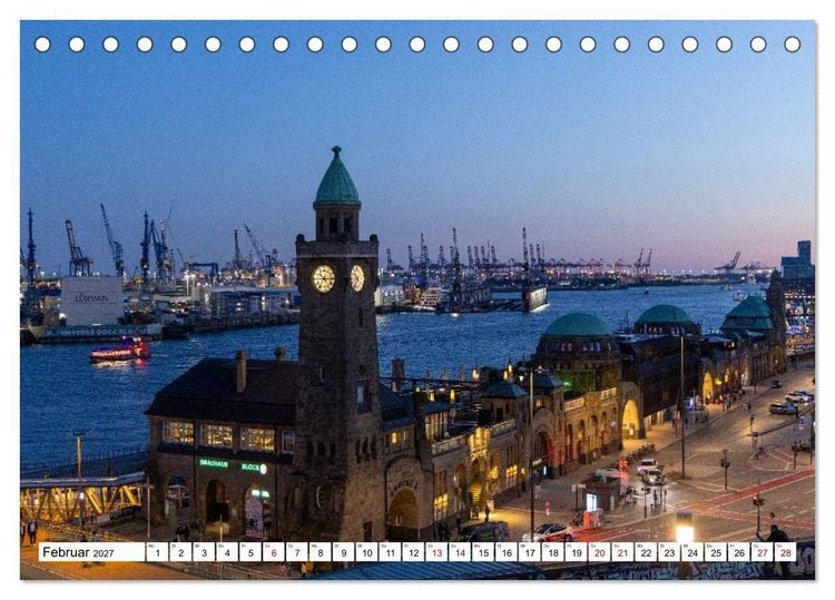 Produktbild: Hamburg - Stadt rund ums Wasser (Tischkalender 2027 DIN A5 quer), CALVENDO Monatskalender