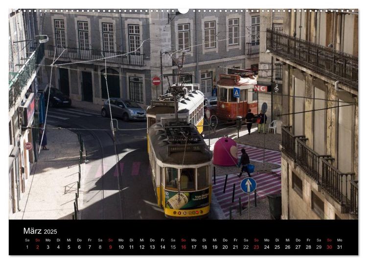 Produktbild: Mit der Tram durch Lissabon (Wandkalender 2025 DIN A2 quer), CALVENDO Monatskalender
