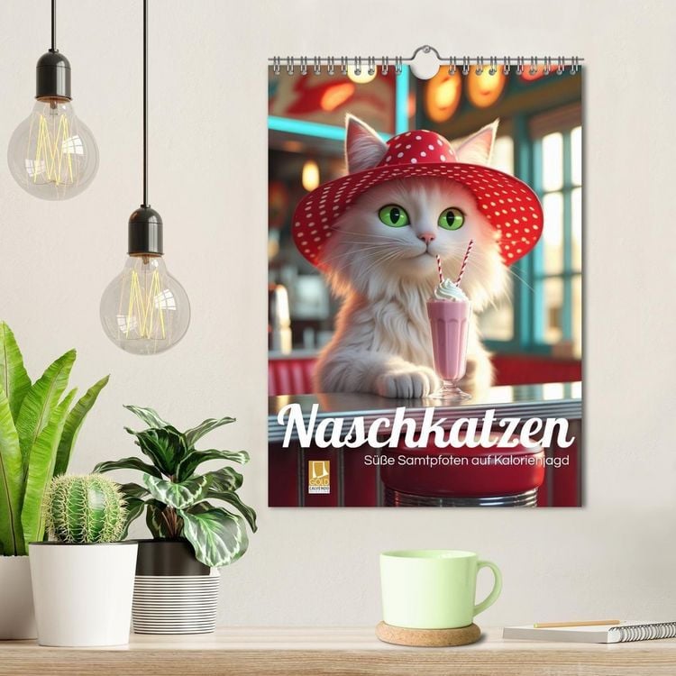 Produktbild: Naschkatzen &ndash; S&uuml;&szlig;e Samtpfoten auf Kalorienjagd (Wandkalender 2027 DIN A4 hoch), CALVENDO Monatskalender