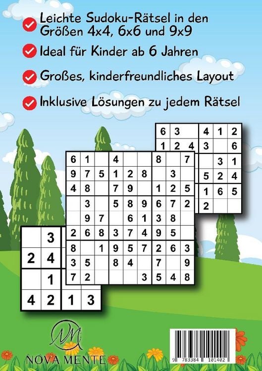 Produktbild: Sudoku f&uuml;r Kinder ab 6 Jahren