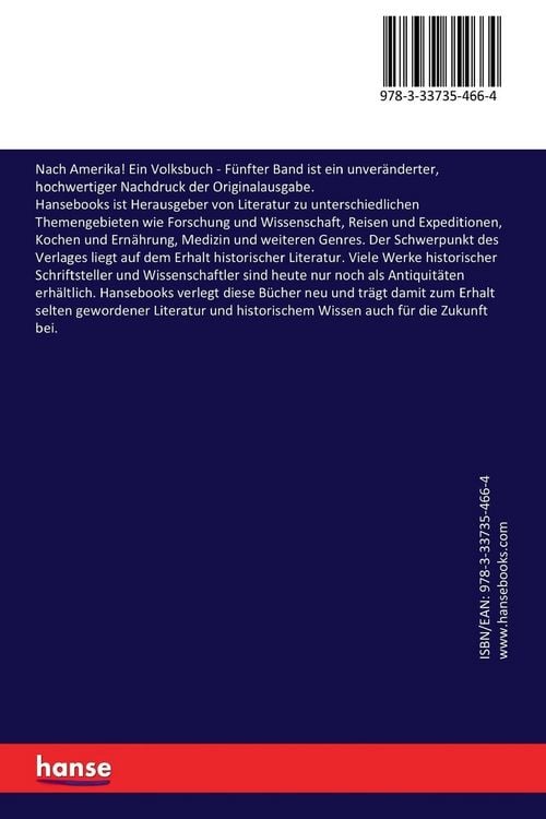 Produktbild: Nach Amerika! Ein Volksbuch