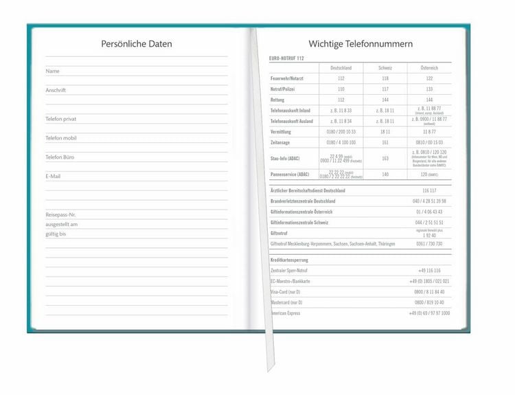 Produktbild: Kalenderbuch A6 blau 2027