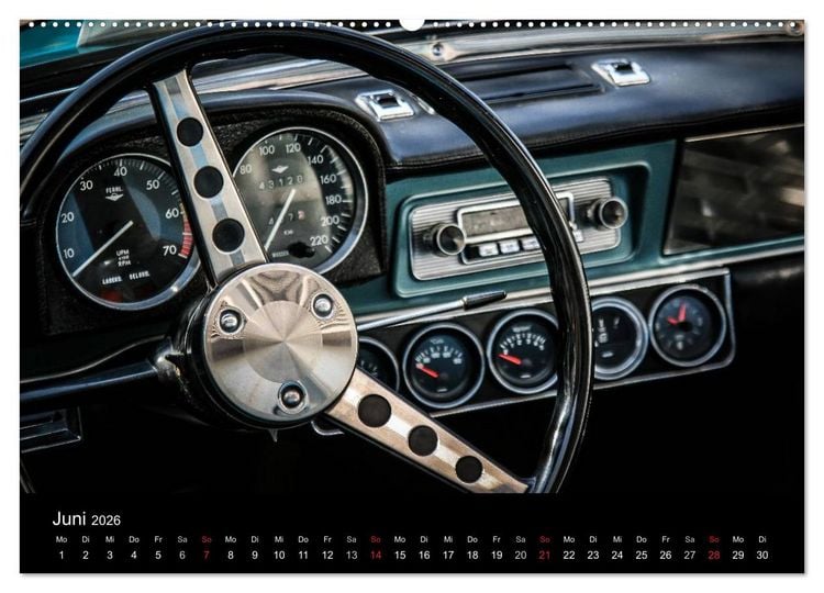 Produktbild: Oldtimer inside (Wandkalender 2026 DIN A2 quer), CALVENDO Monatskalender
