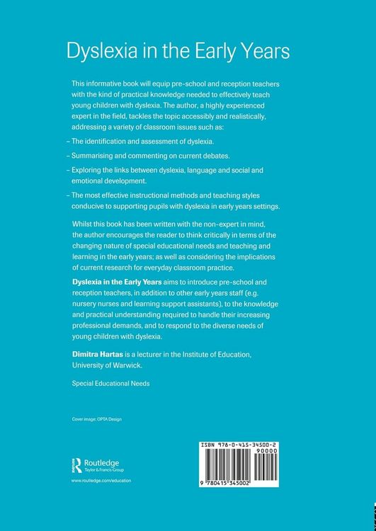 Produktbild: Dyslexia in the Early Years