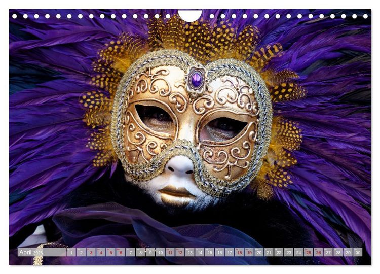 Produktbild: neunziggrad I photoart: venezia carnevale (Wandkalender 2026 DIN A4 quer), CALVENDO Monatskalender