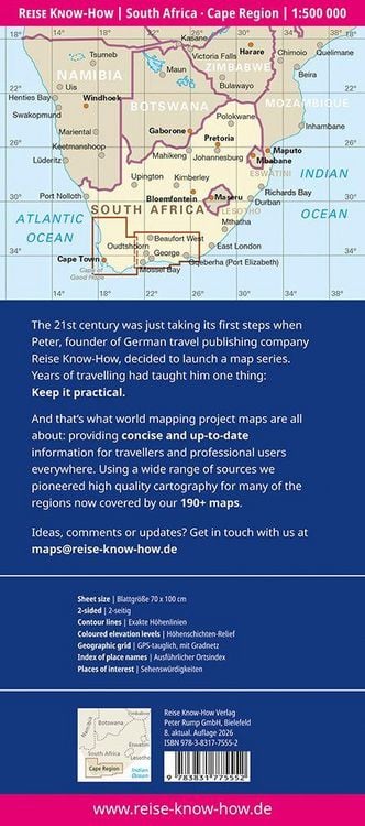 Produktbild: Reise Know-How Landkarte S&uuml;dafrika Kapregion | South Africa, Cape Region (1:500.000)