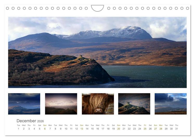 Produktbild: Scottish Highlands - Caithness & Sutherland / UK-Version (Wall Calendar 2026 DIN A4 landscape), CALVENDO 12 Month Wall Calendar