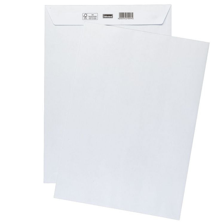 Produktbild: Idena Versandtaschen ohne Fenster haftklebend 100g/m&sup2; wei&szlig; DIN B4 10 St&uuml;ck