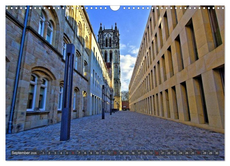 Produktbild: M&uuml;nster - Historische Stadt mit jungem Gesicht (Wandkalender 2026 DIN A3 quer), CALVENDO Monatskalender