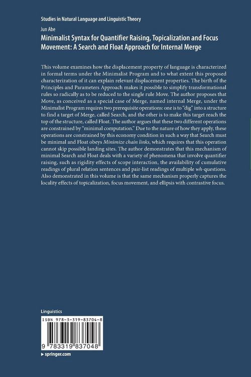Produktbild: Minimalist Syntax for Quantifier Raising, Topicalization and Focus Movement: A Search and Float Approach for Internal Merge