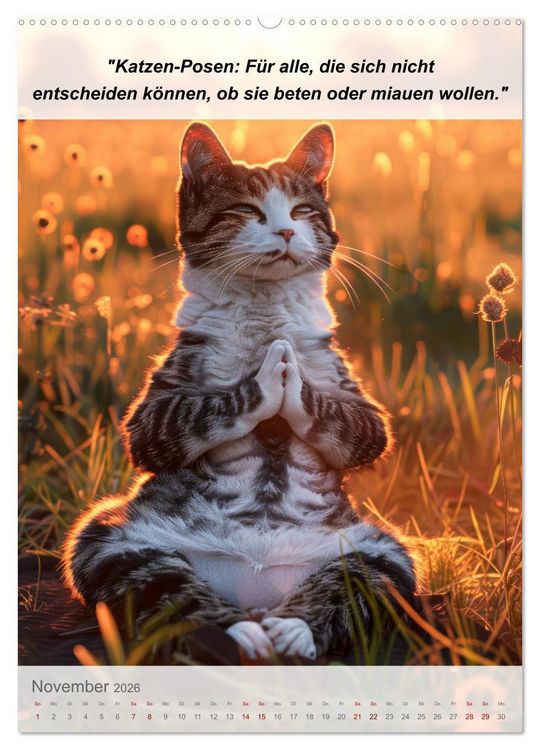 Produktbild: Ein tierisches Yoga-Abenteuer (hochwertiger Premium Wandkalender 2026 DIN A2 hoch), Kunstdruck in Hochglanz
