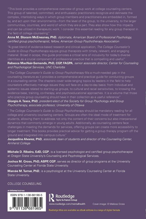 Produktbild: The College Counselor's Guide to Group Psychotherapy