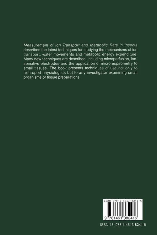 Produktbild: Measurement of Ion Transport and Metabolic Rate in Insects