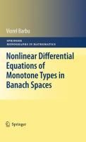 Produktbild: Nonlinear Differential Equations of Monotone Types in Banach Spaces