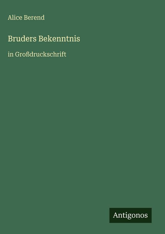 Produktbild: Bruders Bekenntnis