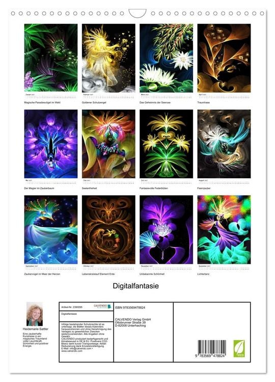 Produktbild: Digitalfantasie (Wandkalender 2027 DIN A3 hoch), CALVENDO Monatskalender