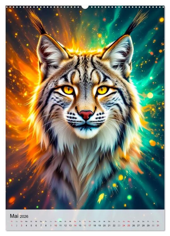 Produktbild: Neon Wildlife (Wandkalender 2026 DIN A2 hoch), CALVENDO Monatskalender