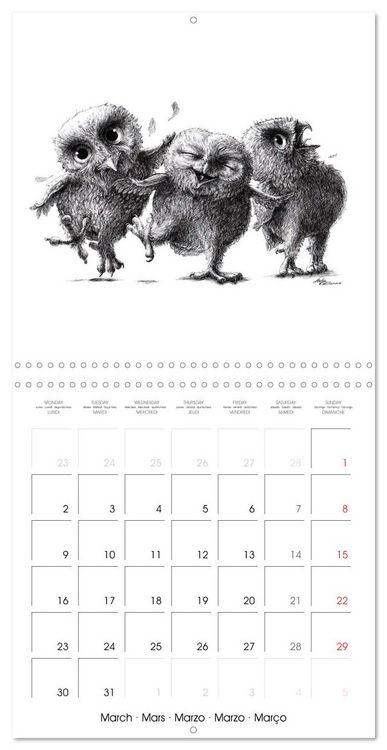Produktbild: owls and mates 2026 (Wall Calendar 2026 12 &times; 12 Inch) CALVENDO 12 Month Wall Calendar