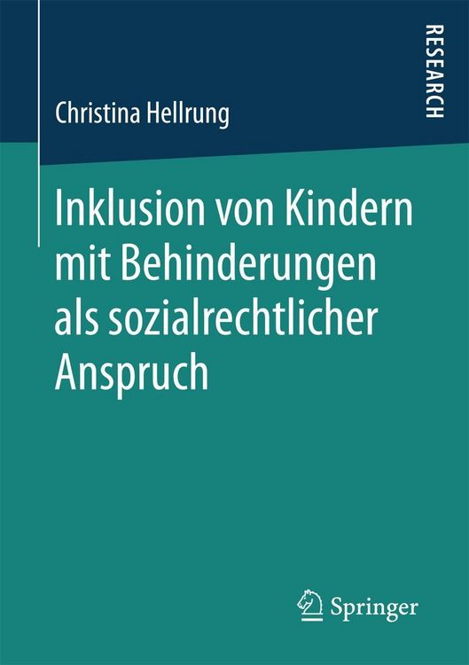 Produktbild: Inklusion von Kindern mit Behinderungen als sozialrechtlicher Anspruch