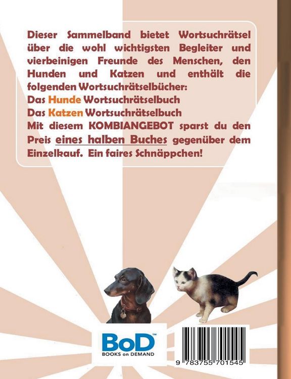 Produktbild: Wortsuchr&auml;tsel 2 in 1 Sammelband Hunde und Katzen