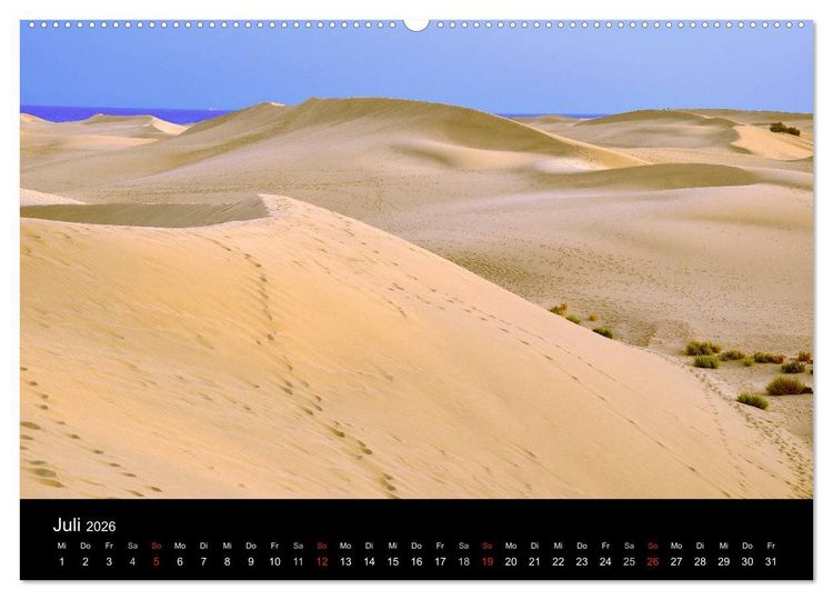 Produktbild: GRAN CANARIA/D&uuml;nen von Maspalomas (hochwertiger Premium Wandkalender 2026 DIN A2 quer), Kunstdruck in Hochglanz