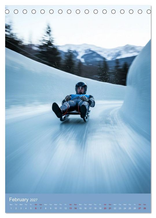 Produktbild: Snow in the Blood (Desk Calendar 2027 DIN A5 portrait), CALVENDO 12 Month DeskCalendar