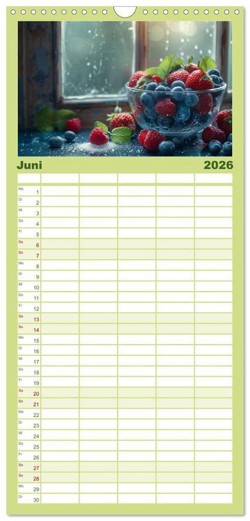 Produktbild: Familienplaner 2026 - Vitamine im &Uuml;berfluss mit 5 Spalten (Wandkalender, 21 x 45 cm) CALVENDO