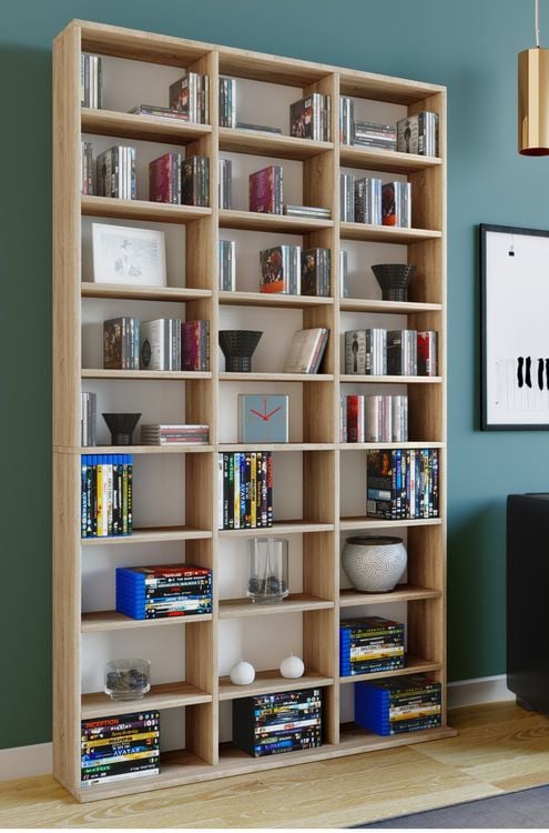Produktbild: Holz CD DVD Standregal B&uuml;cherregal Regal Megosa XL