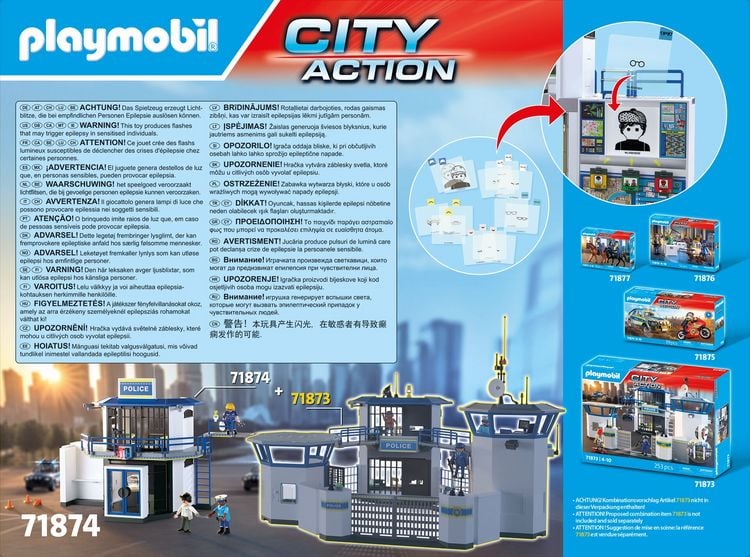 Produktbild: PLAYMOBIL 71874 Polizeiwache mit Fahndungsraum
