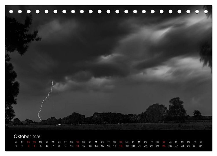 Produktbild: Das Licht in Schwarz und Wei&szlig; (Tischkalender 2026 DIN A5 quer), CALVENDO Monatskalender