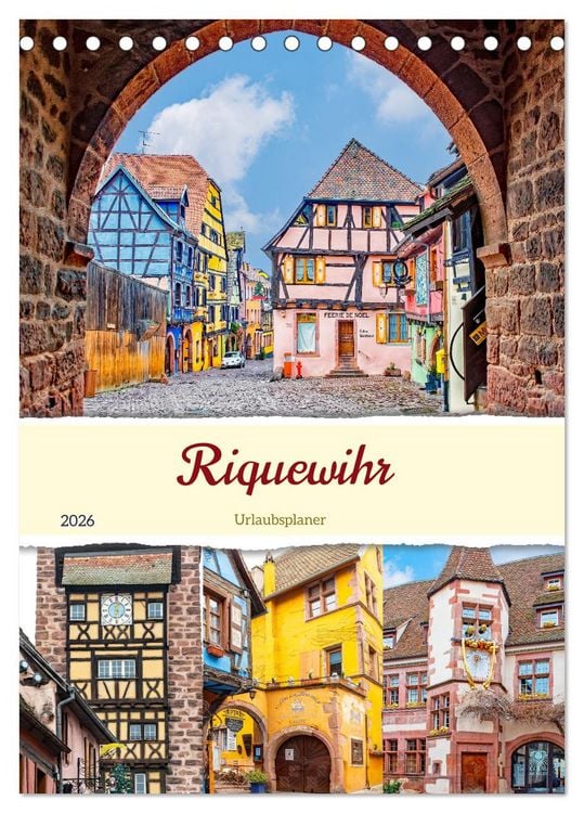 Produktbild: Riquewihr - Urlaubsplaner (Tischkalender 2026 DIN A5 hoch), CALVENDO Monatskalender