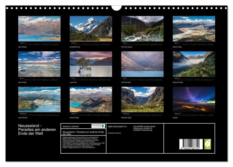 Produktbild: Neuseeland - Paradies am anderen Ende der Welt (Wandkalender 2026 DIN A3 quer), CALVENDO Monatskalender
