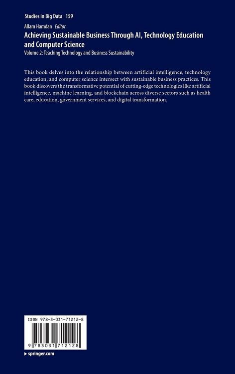 Produktbild: Achieving Sustainable Business Through AI, Technology Education and Computer Science