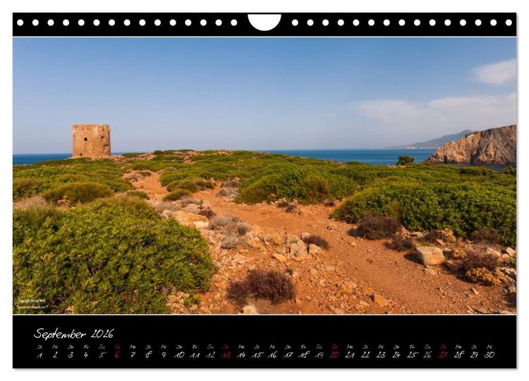 Produktbild: Sardinien Panoramakalender (Wandkalender 2026 DIN A4 quer), CALVENDO Monatskalender
