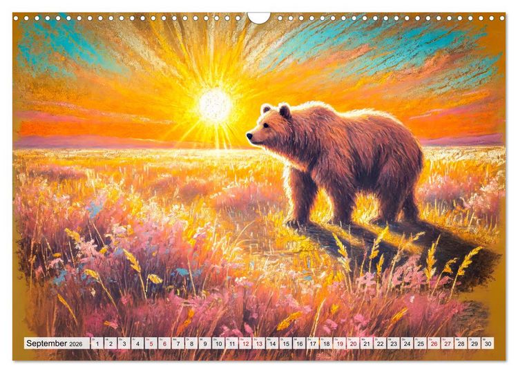 Produktbild: Ein Jahr mit den B&auml;ren - Ein majest&auml;tisches Leben in der Wildnis (Wandkalender 2026 DIN A3 quer), CALVENDO Monatskalender