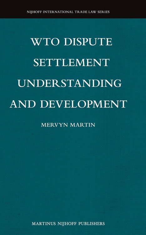 Produktbild: WTO Dispute Settlement Understanding and Development