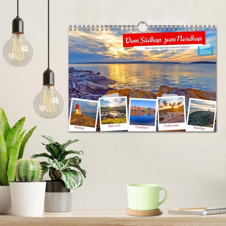 Produktbild: Vom S&uuml;dkap zum Nordkap (Wandkalender 2026 DIN A4 quer), CALVENDO Monatskalender