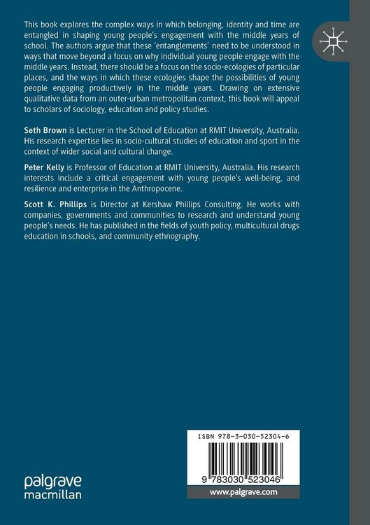 Produktbild: Belonging, Identity, Time and Young People&rsquo;s Engagement in the Middle Years of School