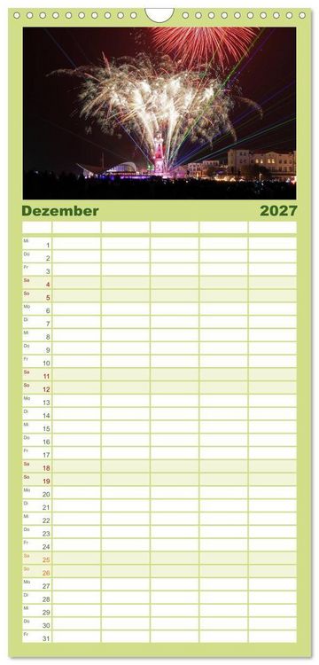 Produktbild: Familienplaner 2027 - Seebad Warnem&uuml;nde mit 5 Spalten (Wandkalender, 21 x 45 cm) CALVENDO