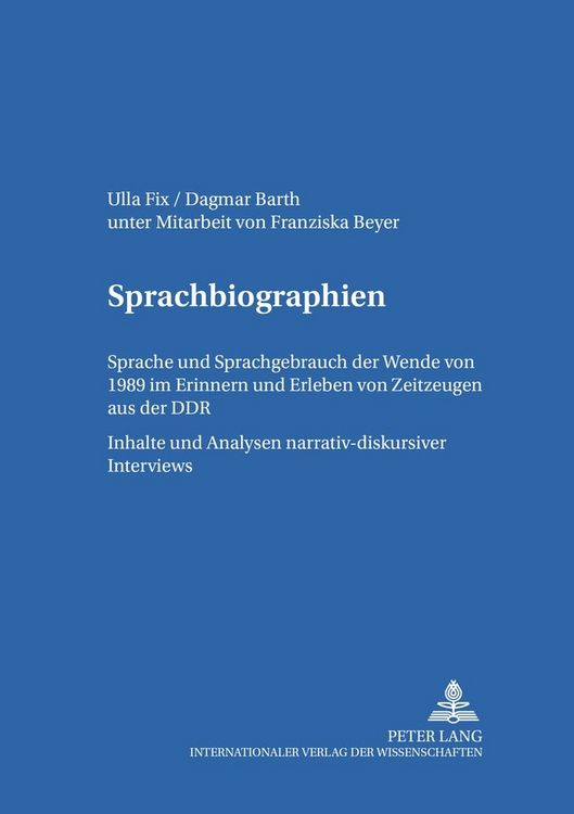 Produktbild: Sprachbiographien