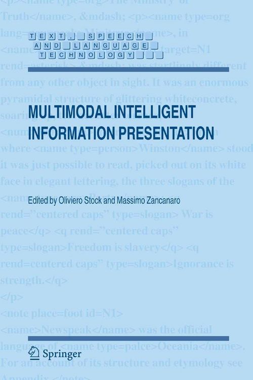 Produktbild: Multimodal Intelligent Information Presentation