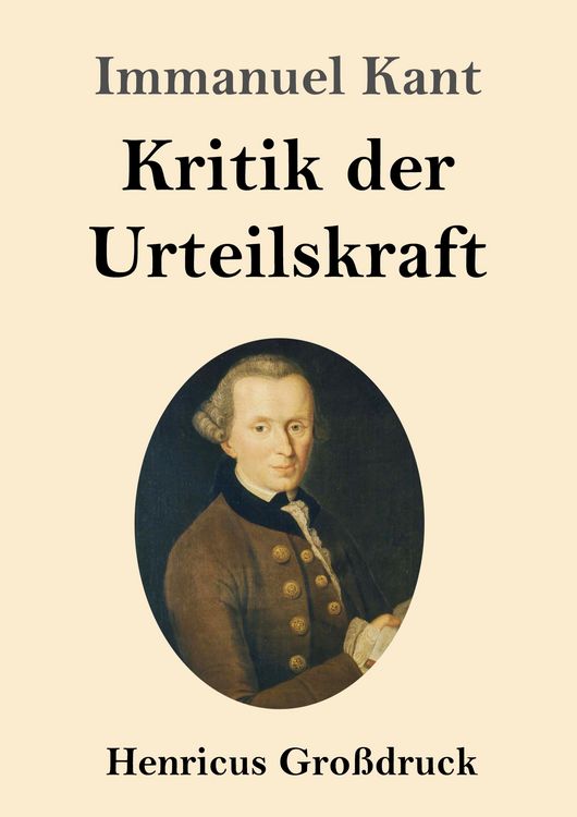 Produktbild: Kritik der Urteilskraft (Gro&szlig;druck)