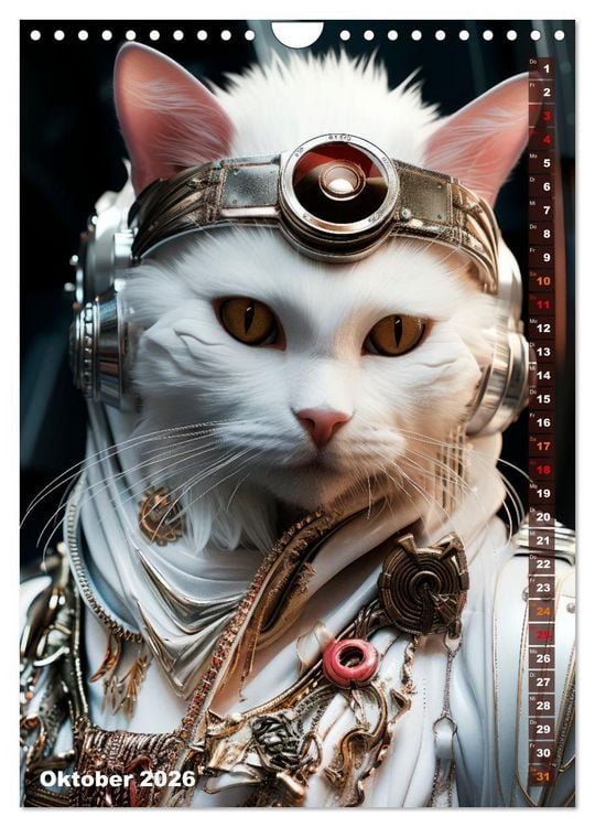 Produktbild: Stylische Katzen (Wandkalender 2026 DIN A4 hoch), CALVENDO Monatskalender