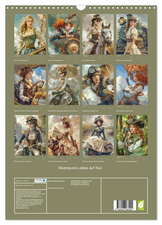 Produktbild: Steampunk Ladies auf Tour (Wandkalender 2026 DIN A3 hoch), CALVENDO Monatskalender