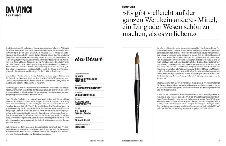 Produktbild: Deutsche Standards &ndash; Marken des Jahrhunderts 2022