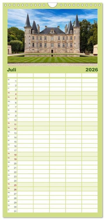 Produktbild: Familienplaner 2026 - Arcachon Bordeaux Cap Ferret mit 5 Spalten (Wandkalender, 21 x 45 cm) CALVENDO