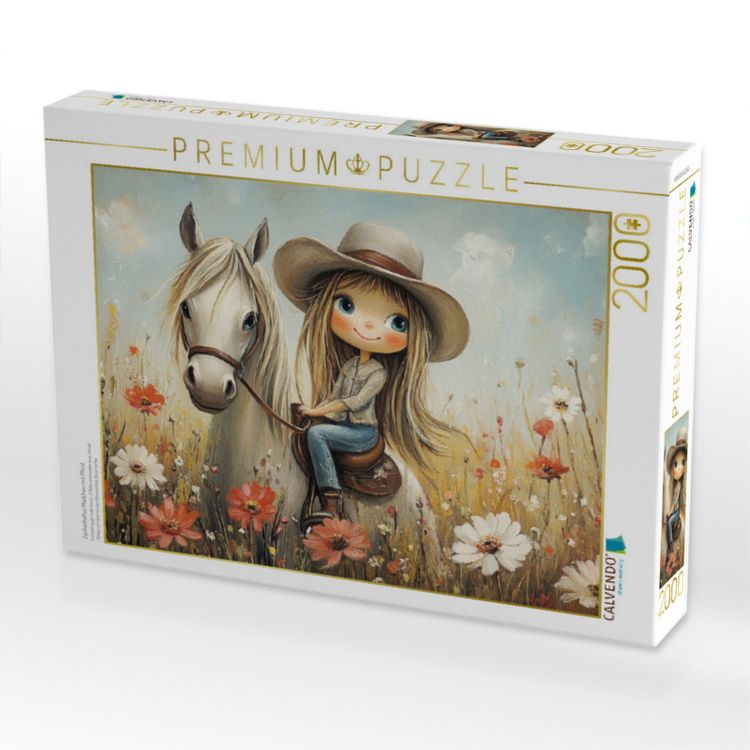 Produktbild: CALVENDO Puzzle Zauberhaftes M&auml;dchen mit Pferd | 2000 Teile Lege-Gr&ouml;&szlig;e 90x67cm Foto-Puzzle f&uuml;r gl&uuml;ckliche Stunden