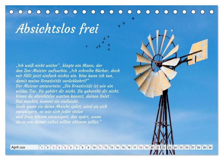 Produktbild: Und der Zen-Meister sprach (Tischkalender 2026 DIN A5 quer), CALVENDO Monatskalender