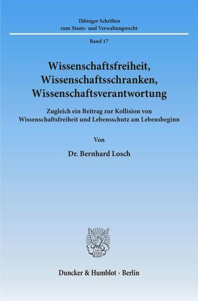 Produktbild: Wissenschaftsfreiheit, Wissenschaftsschranken, Wissenschaftsverantwortung.